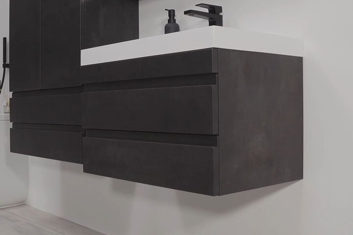 Тумба із раковиною Kolpa San Naomi OUN 50 500x400x495 мм МДФ/ДСП темний бетон 546580