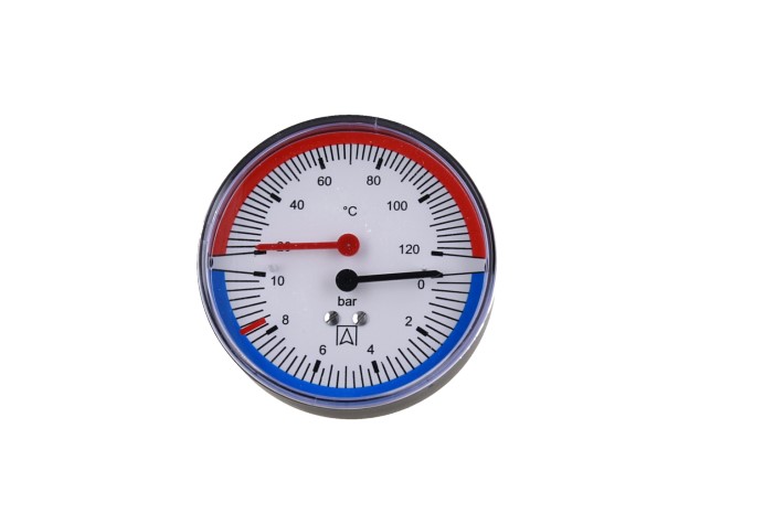 Термоманометр Afriso ТМ 80 мм 0-10 бар 20-120°C ½'' аксиальный 63343