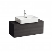 Тумба под раковину Laufen Boutique 90х38х36 см вырез посередине ЛДСП/МДФ темный дуб H4090031502511