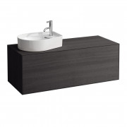 Тумба под раковину Laufen Boutique 120х50х43 см вырез слева ЛДСП/МДФ темный дуб H4090511502511