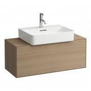 Тумба під раковину Laufen Boutique 90х38х36 см виріз посередині ЛДСП/МДФ світлий дуб H4090031502501
