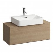 Тумба под раковину Laufen Boutique 90х38х36 см вырез посередине ЛДСП/МДФ светлый дуб H4090031502501