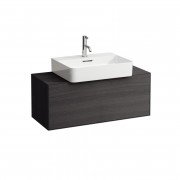 Тумба під раковину Laufen Boutique 90х38х36 см виріз посередині ЛДСП/МДФ темний дуб H4090031502511