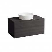 Тумба під раковину Laufen Boutique 90х50х43 см виріз посередині ЛДСП/МДФ темний дуб H4090131502511