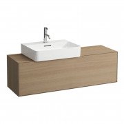 Тумба під раковину Laufen Boutique 120х38х36 см виріз зліва ЛДСП/МДФ світлий дуб H4090311502501