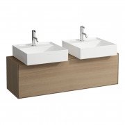 Тумба під раковину Laufen Boutique 120х38х36 см виріз праворуч та ліворуч ЛДСП/МДФ світлий дуб H4090341502501