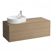 Тумба под раковину Laufen Boutique 120х50х43 см вырез слева ЛДСП/МДФ светлый дуб H4090511502501