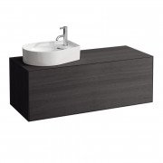 Тумба под раковину Laufen Boutique 120х50х43 см вырез слева ЛДСП/МДФ темный дуб H4090511502511