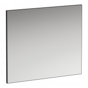 Зеркало в ванную комнату Laufen Frame 25 80х70 см с алюминиевой рамой черный матовый H4474049004501