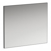 Зеркало в ванную комнату Laufen Frame 25 80х70 см с алюминиевой рамой черный матовый H4474049004501