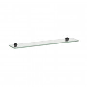 Стеклянная полка Laufen Frame 25 65х12 см прозрачное стекло/черный матовый H4475839004501