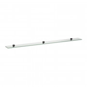 Стеклянная полка Laufen Frame 25 130х12 см прозрачное стекло/черный матовый H4475889004501