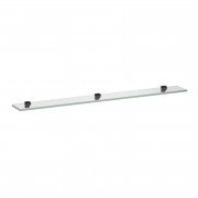 Стеклянная полка Laufen Frame 25 100х12 см прозрачное стекло/черный матовый H4475869004501