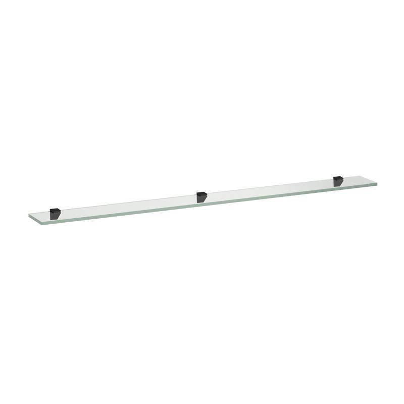 Стеклянная полка Laufen Frame 25 120х12 см прозрачное стекло/черный матовый H4475879004501