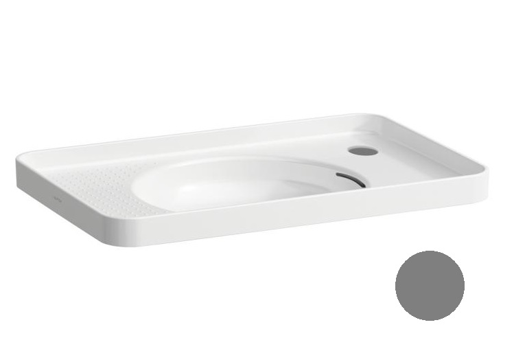 Раковина для ванной Laufen Val 55х36 см с 1 отверстием справа керамика графит матовый H8172817581061