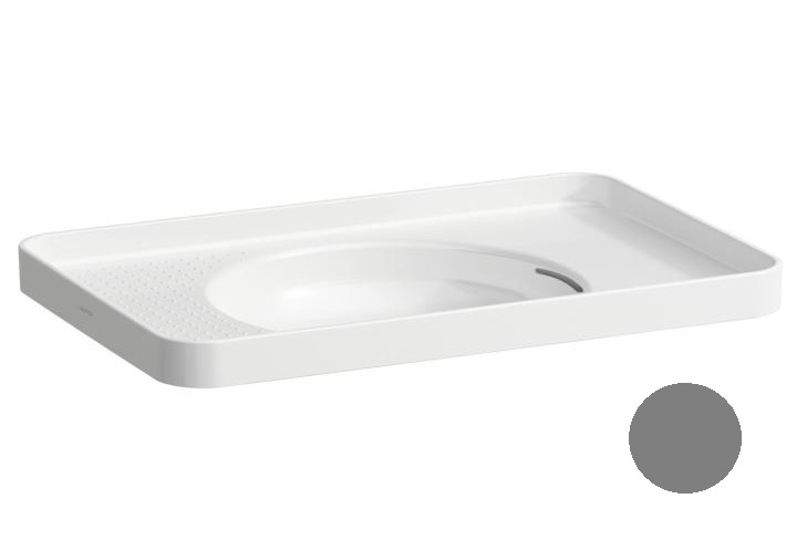 Раковина для ванной Laufen Val 55х36 см без отверстий керамика графит матовый H8172817581091