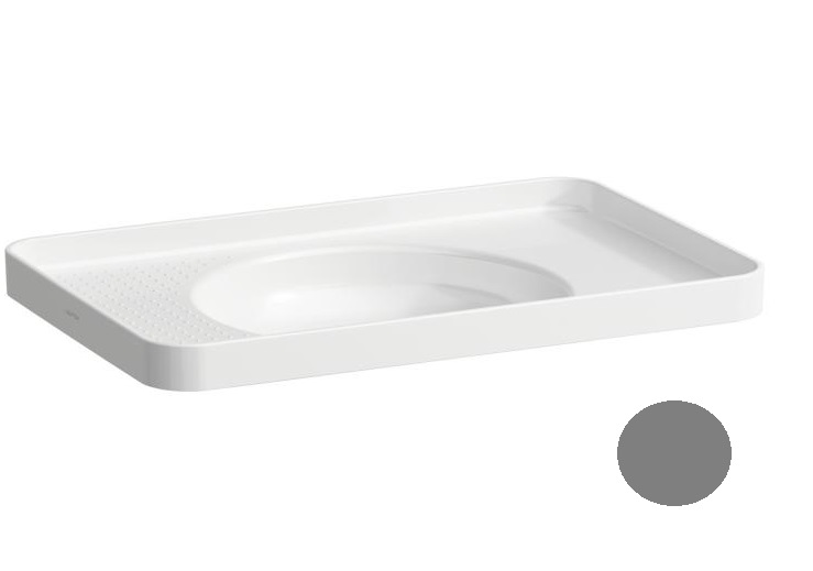 Раковина для ванної Laufen Val 55х36 см без отворів без переливу кераміка графіт матовий H8172817581121