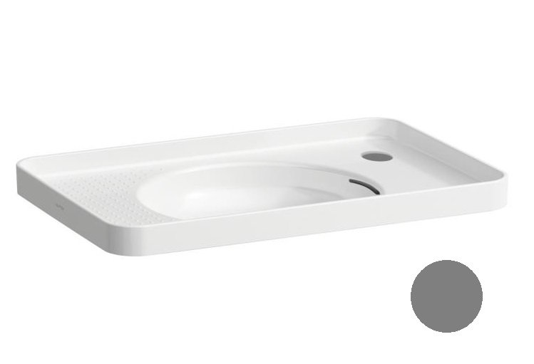 Раковина для ванной Laufen Val 55х36 см с 1 отверстием справа керамика графит матовый H8172817581061