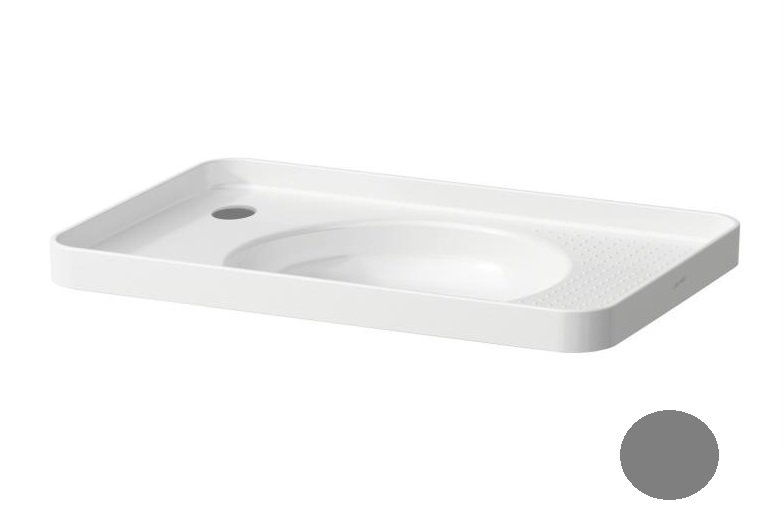 Раковина для ванної Laufen Val 55х36 см з 1 отвором зліва без переливу кераміка графіт матовий H8172817581131