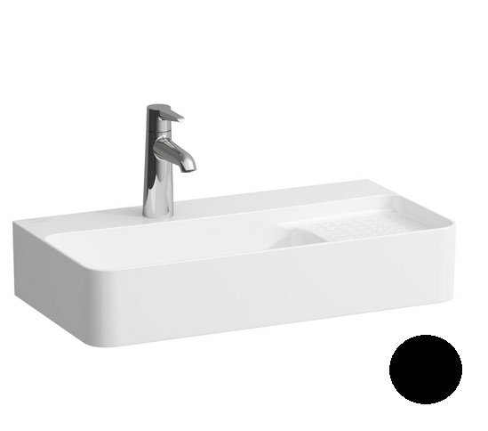 Раковина для ванной Laufen Val 60х31 см с 1 отверстием шлифованная керамика черный матовый H8172857161041