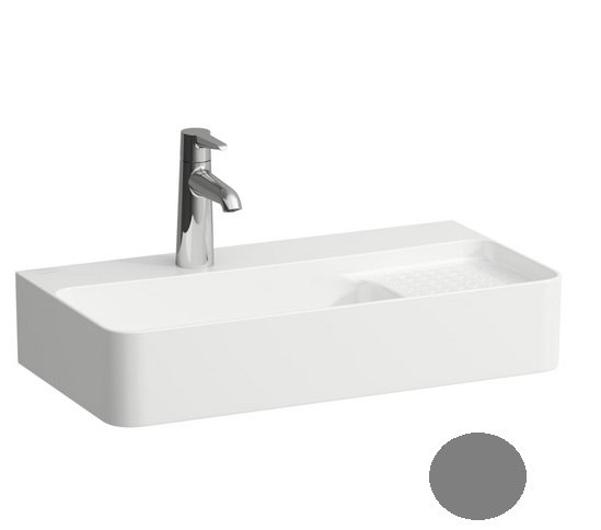 Раковина для ванной Laufen Val 60х31 см с 1 отверстием шлифованная керамика графит матовый H8172857581041