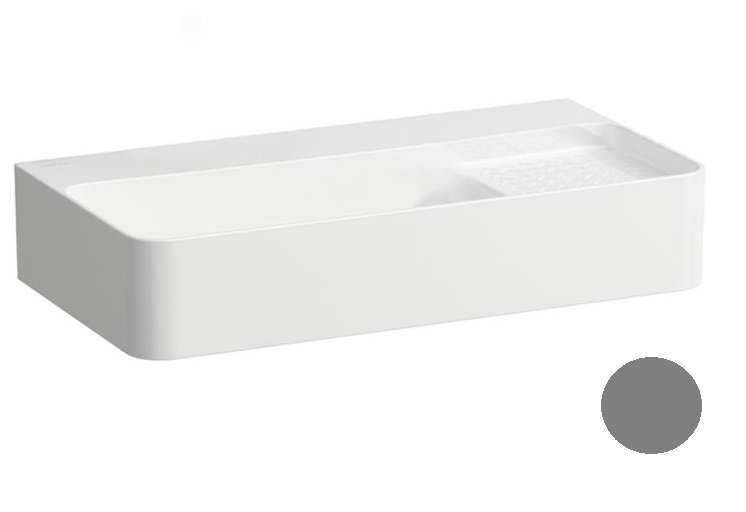 Раковина для ванной Laufen Val 60х31 см без отверстий без перелива шлифованная керамика графит матовый H8172857581421