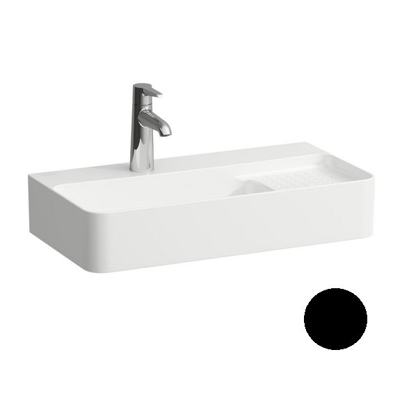 Раковина для ванной Laufen Val 60х31 см с 1 отверстием без перелива шлифованная керамика черный матовый H8172857161111