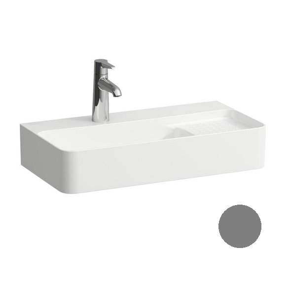 Раковина для ванної Laufen Val 60х31 см з 1 отвором без переливу шліфована кераміка графіт матовий H8172857581111