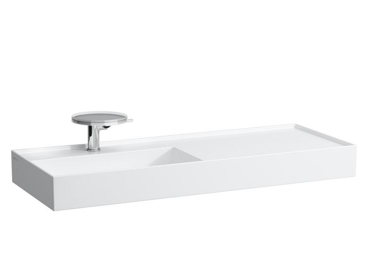 Раковина для ванной Laufen Kartell 120х46 см полка справа c 1 отверстием керамика белый матовый H8133327571111