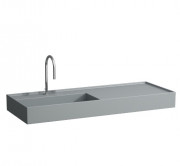 Раковина для ванной Laufen Kartell 120х46 см полка справа c 1 отверстием керамика графит матовый H8133327581111