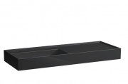 Раковина для ванной Laufen Kartell 120х46 см полка справа без отверстий керамика черный глянцевый H8133320201121