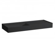 Раковина для ванной Laufen Kartell 120х46 см полка справа без отверстий керамика черный матовый H8133327161121