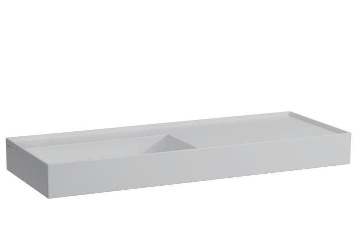 Раковина для ванной Laufen Kartell 120х46 см полка справа без отверстий керамика матовый серый H8133327591121