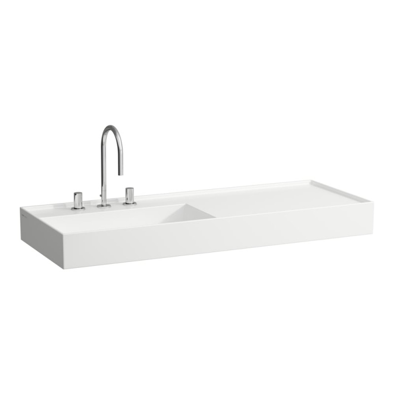 Раковина для ванной Laufen Kartell 120х46 см полка справа c 3 отверстиями керамика белый H8133320001581