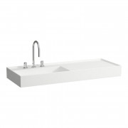 Раковина для ванной Laufen Kartell 120х46 см полка справа c 3 отверстиями керамика белый матовый H8133327571581