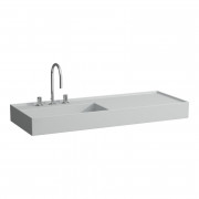Раковина для ванной Laufen Kartell 120х46 см полка справа c 3 отверстиями керамика матовый серый H8133327591581