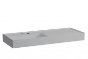 Раковина для ванной Laufen Kartell 120х46 см полка справа c 2 отверстиями керамика матовый серый H8133327598151
