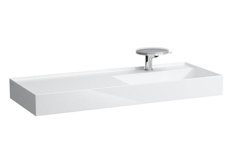 Раковина для ванной Laufen Kartell 120х46 см полка слева c 1 отверстием керамика белый с покрытием LCC H8133334001111