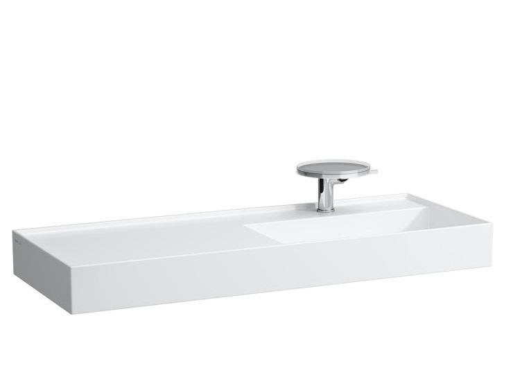 Раковина для ванної Laufen Kartell 120х46 см полиця зліва з 1 отвором кераміка білий матовий H8133337571111