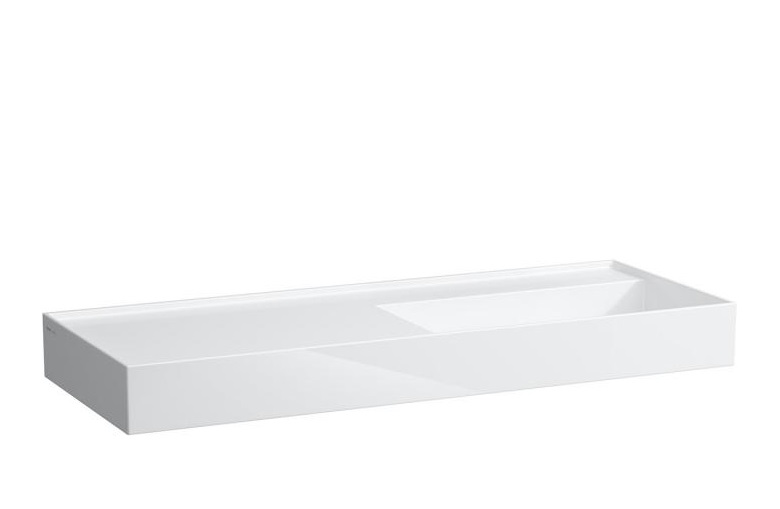 Раковина для ванной Laufen Kartell 120х46 см полка слева без отверстий керамика белый H8133330001121