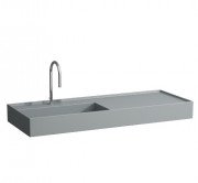 Раковина для ванной Laufen Kartell 120х46 см полка справа c 1 отверстием керамика графит матовый H8133327581111
