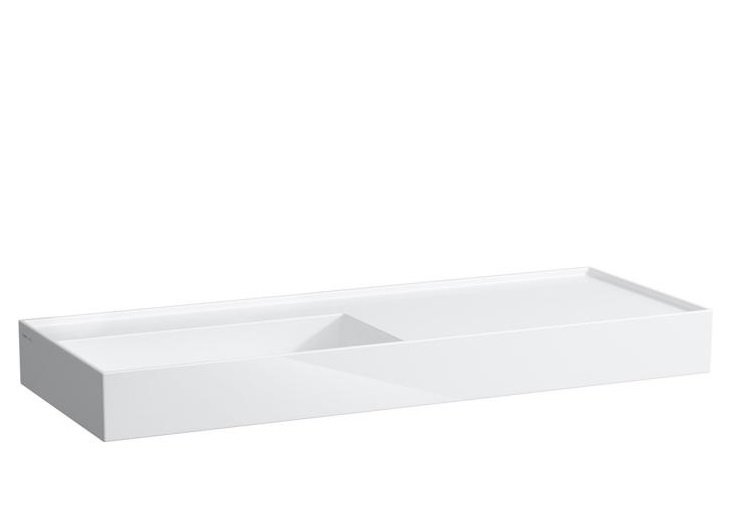 Раковина для ванної Laufen Kartell 120х46 см полиця праворуч без отворів білий кераміка H8133320001121