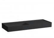 Раковина для ванной Laufen Kartell 120х46 см полка справа без отверстий керамика черный матовый H8133327161121