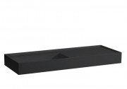 Раковина для ванної Laufen Kartell 120х46 см полиця праворуч без отворів кераміка чорний матовий H8133327161121