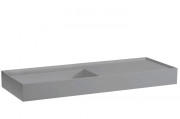 Раковина для ванної Laufen Kartell 120х46 см полиця праворуч без отворів графіт матовий H8133327581121