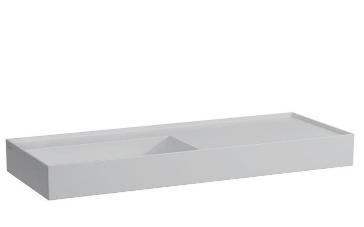 Раковина для ванной Laufen Kartell 120х46 см полка справа без отверстий керамика матовый серый H8133327591121
