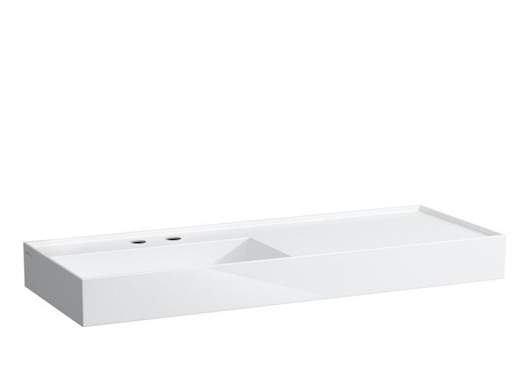 Раковина для ванної Laufen Kartell 120х46 см полиця праворуч з 2 отворами кераміка білий H8133320008151