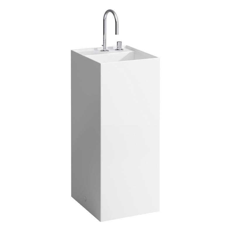 Раковина для ванної Laufen Kartell 37,5х43,5 см підлогова з 2 отворами кераміка білий матовий H8113317578151