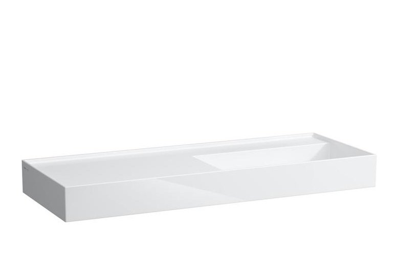 Раковина для ванної Laufen Kartell 120х46 см полиця зліва без отворів кераміка білий H8133330001121