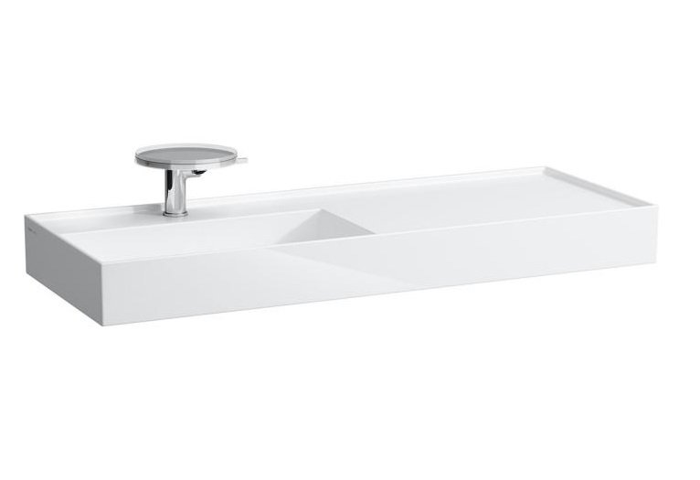 Раковина для ванної Laufen Kartell 120х46 см полиця праворуч з 1 отвором кераміка білий H8133320001111